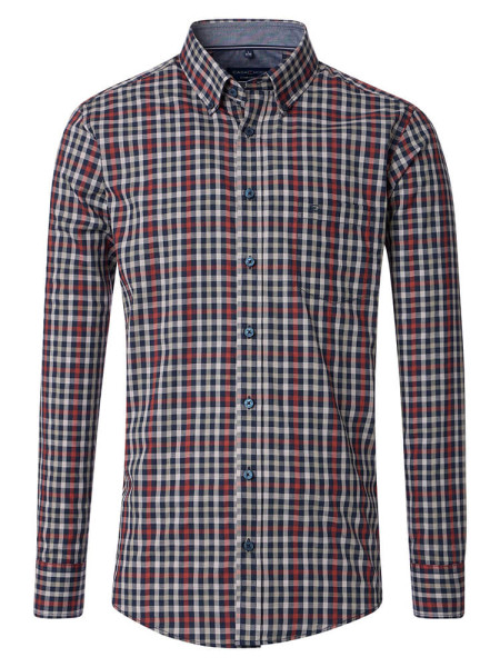 Chemise CasaModa COMFORT FIT EASY CARE rouge avec col Button Down en coupe classique