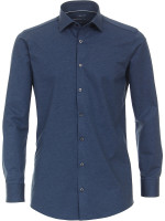 Chemise Venti MODERN FIT JERSEY bleu moyen avec col Kent en coupe moderne