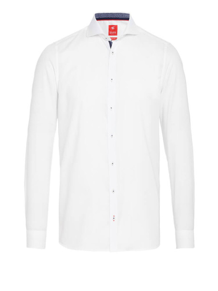 Chemise Pure SLIM FIT UNI POPELINE blanc avec col cutaway en coupe étroite