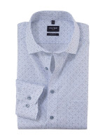 Chemise Olymp LUXOR modern fit PRINT blanc avec col Global Kent en coupe moderne