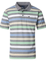 Chemise polo Redmond COMFORT FIT WASH & WEAR vert avec col Bouton polo en coupe classique