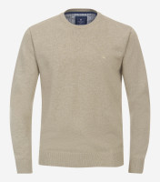 Pull Redmond REGULAR FIT TRICOTÉ beige avec col Col rond en coupe classique