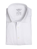 Chemise Marvelis MODERN FIT JERSEY blanc avec col Nouveau Kent en coupe moderne