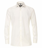 Chemise CASAMODA COMFORT FIT UNI POPELINE beige avec col Kent en coupe classique