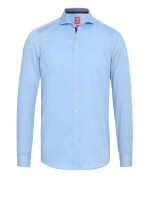 Chemise Pure SLIM FIT UNI POPELINE bleu clair avec col cutaway en coupe étroite