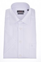 Chemise Jupiter COMFORT FIT UNI POPELINE blanc avec col Kent en coupe classique