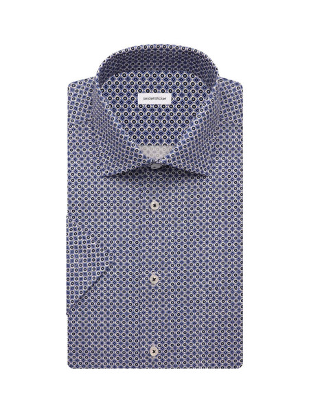 Chemise Seidensticker MODERN PRINT bleu clair avec col Business Kent en coupe moderne