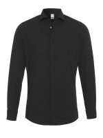 Chemise Pure EXTRA SLIM UNI STRETCH noir avec col cutaway en coupe super étroite