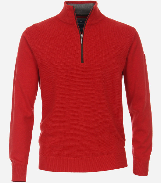 Pull Redmond REGULAR FIT TRICOTÉ rouge avec col Col montant en coupe classique