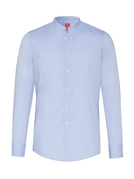 Chemise Pure SLIM FIT UNI STRETCH bleu clair avec col Col montant en coupe étroite