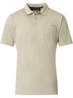 Chemise polo Redmond COMFORT FIT WASH & WEAR beige avec col Bouton polo en coupe classique